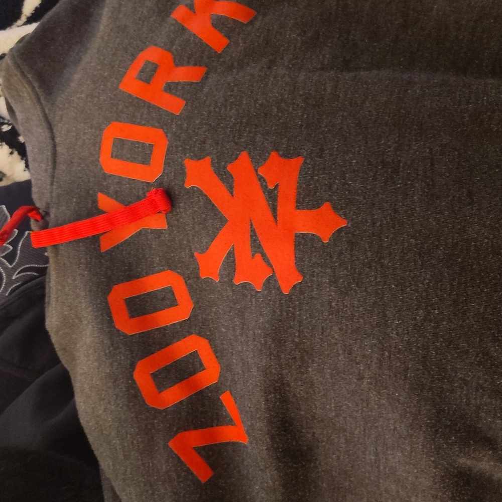 Zoo York Charcoal Hoodie with Vibrant Red Logo